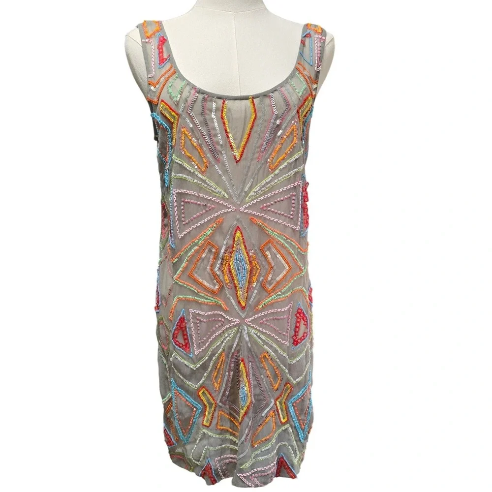 $329‎ BeBe special sexy sparkle dress beading sequin new years party formal M